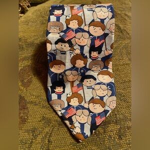 America thanks to our vets silk tie vintage